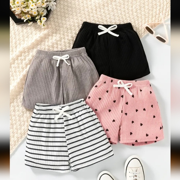 boutique Other - Ribbed Knit Shorts Set with Drawstrings